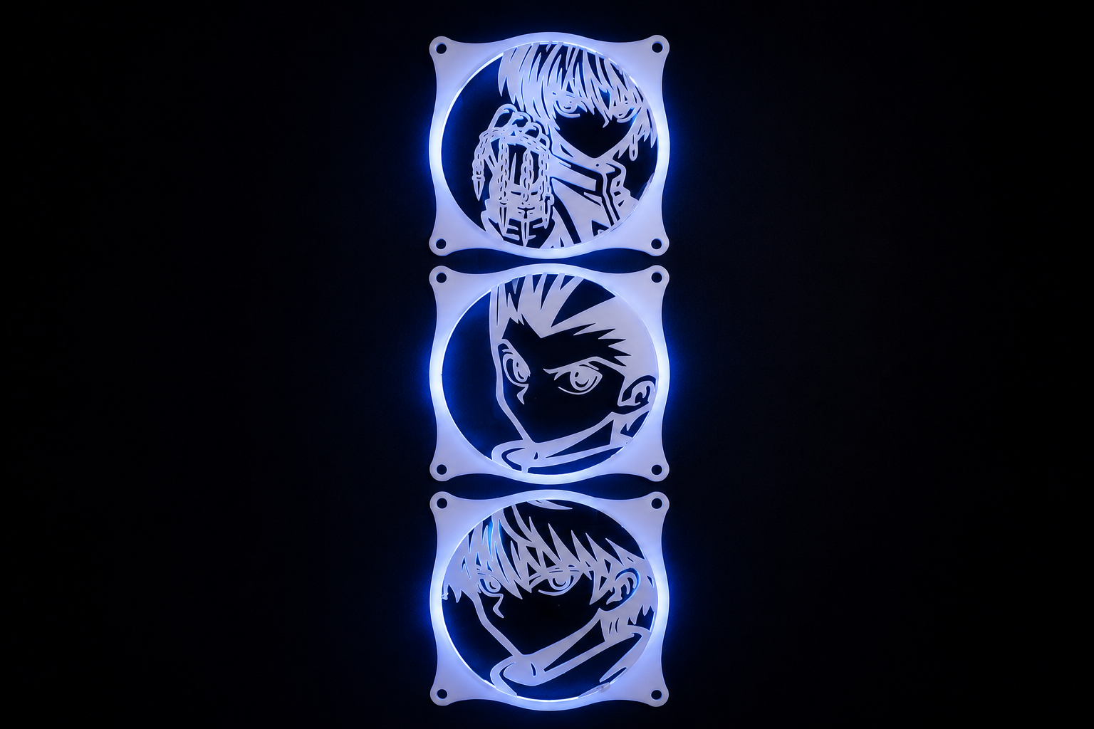 Hunter x Hunter 120mm Custom Fan Grill - White | Gon | Killua | Kurapika