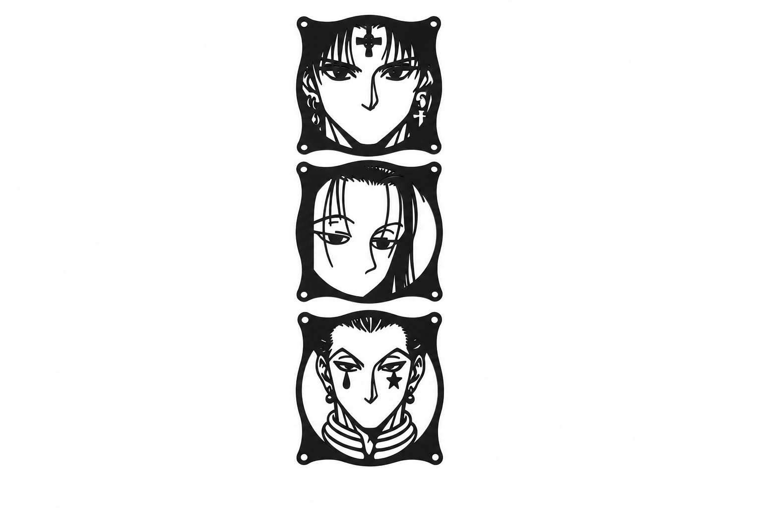 Hunter x Hunter 120mm Custom Fan Grill - Black | Chrollo | Illumi | Hisoka